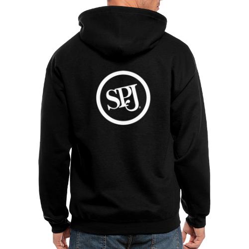 SPJ White Logo - Men's Zip Hoodie