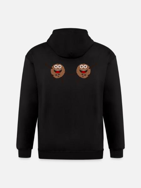 Coconut Boogie Woogie Coconuts - Gildan Heavy Blend Adult Zip Hoodie - black