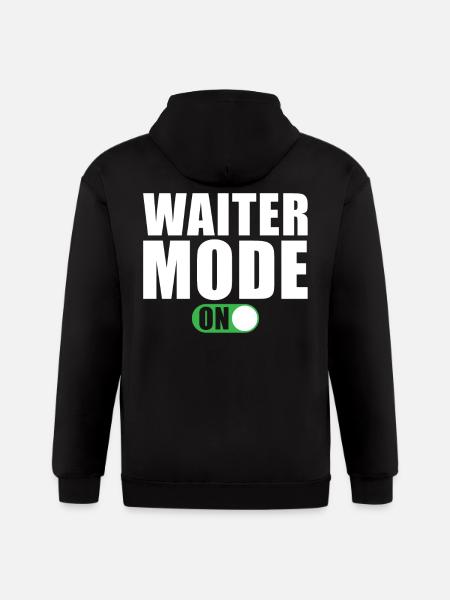Waiter Mode on - Gildan Heavy Blend Adult Zip Hoodie - black