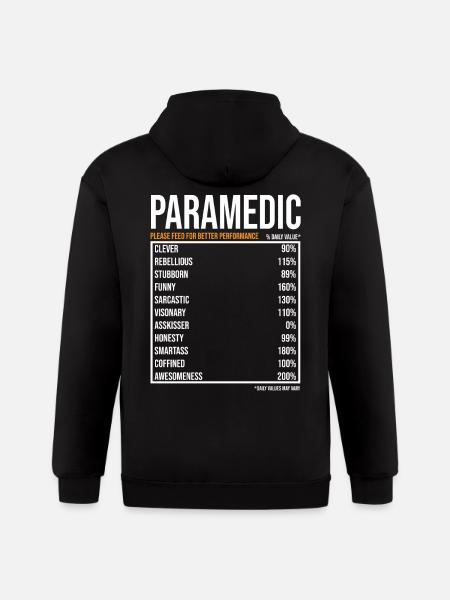 Paramedic Daily Value funny Paramedic - Gildan Heavy Blend Adult Zip Hoodie - black