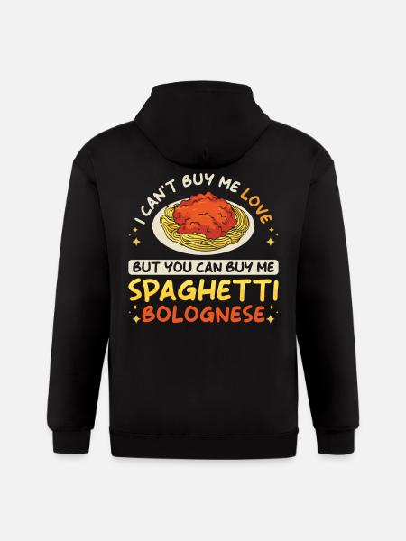 Spaghetti Bolognese - Gildan Heavy Blend Adult Zip Hoodie - black
