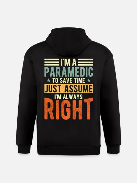 Paramedic - Gildan Heavy Blend Adult Zip Hoodie - black