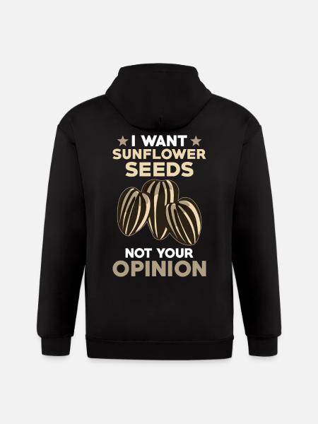 Sunflower Seeds - Gildan Heavy Blend Adult Zip Hoodie - black