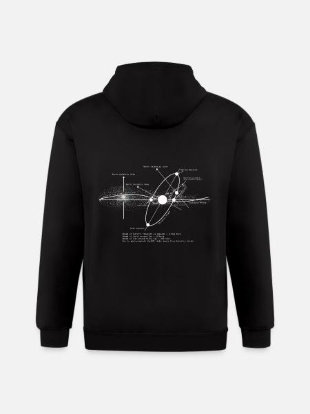 Amant d'astronomie de diagramme de systèmes solaires - Gildan Heavy Blend Sweat à capuche zippé pour adulte - noir