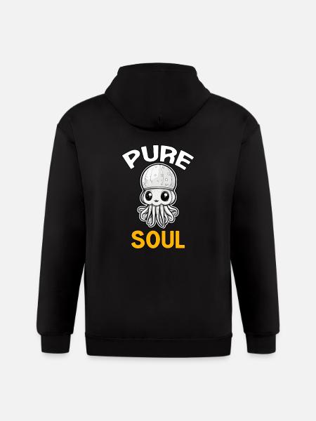 PURE SOUL TSHIRT SHIRT - Gildan Heavy Blend Adult Zip Hoodie - black