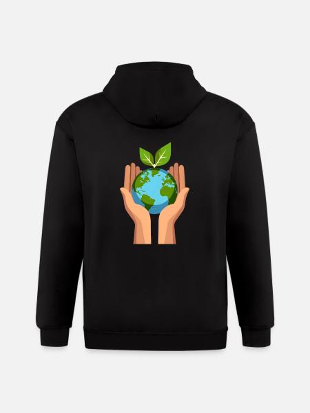 Eco Hands - Gildan Heavy Blend Adult Zip Hoodie - black