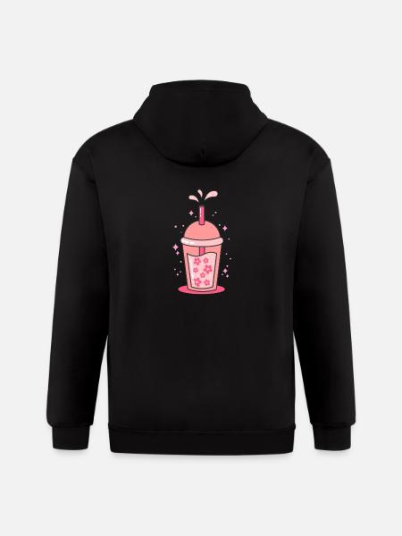 Japanese Cherry Blossom Drink! - Gildan Heavy Blend Adult Zip Hoodie - black