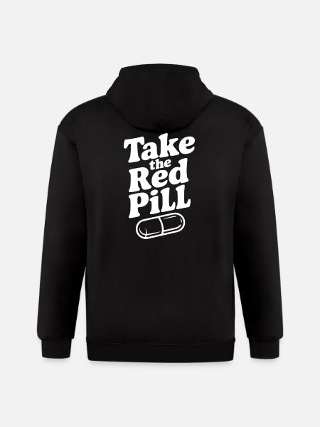Take the Red Pill - Gildan Heavy Blend Adult Zip Hoodie - black