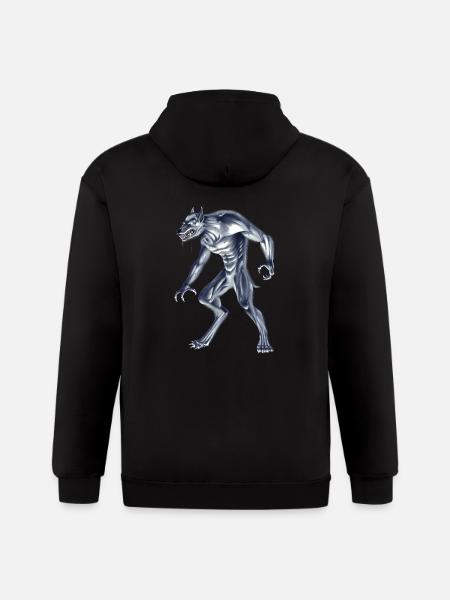 Dogman Cryptid Beast - Gildan Heavy Blend Adult Zip Hoodie - black