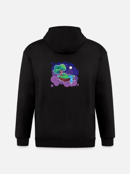 Floating Island - Gildan Heavy Blend Adult Zip Hoodie - black