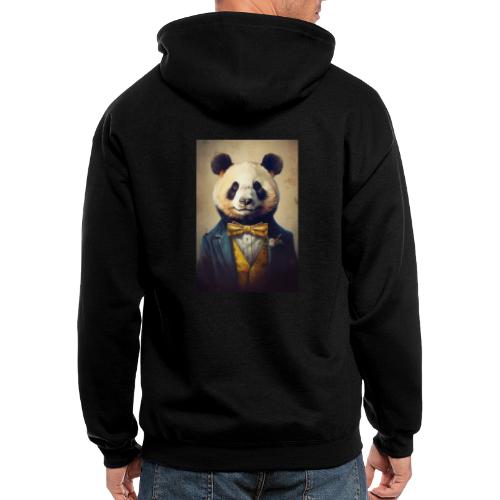 Mr Dapper Panda Bear - Men's Zip Hoodie
