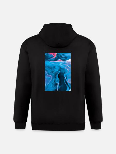 Blue Smoke - Gildan Heavy Blend Adult Zip Hoodie - black