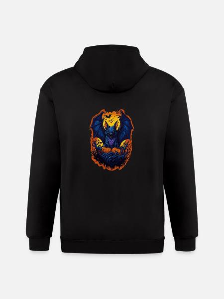 halloween bat - Gildan Heavy Blend Adult Zip Hoodie - black