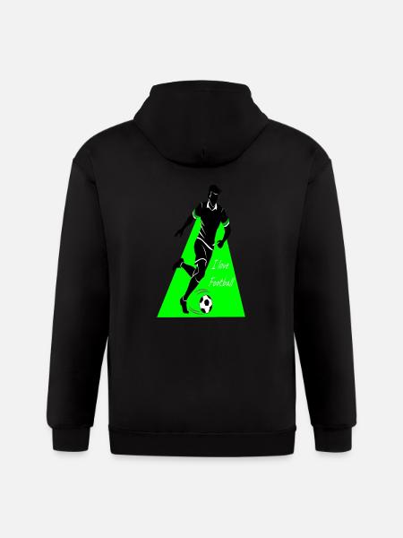 Passion for Football - Gildan Heavy Blend Adult Zip Hoodie - black