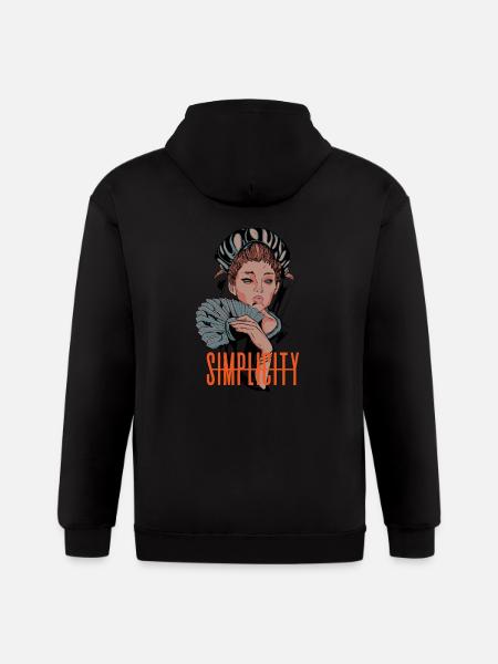 "Simplicity" - Gildan Heavy Blend Adult Zip Hoodie - black