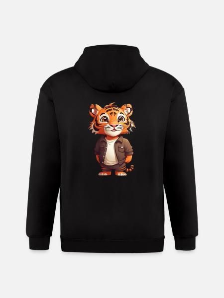 TIGER KING - Gildan Heavy Blend Adult Zip Hoodie - black