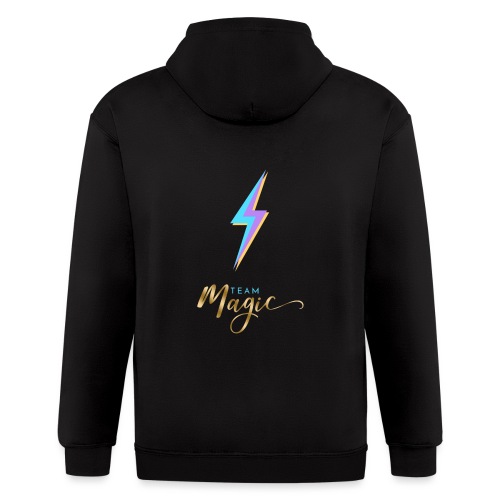 Team Magic With Lightning Bolt - Men's Zip Hoodie
