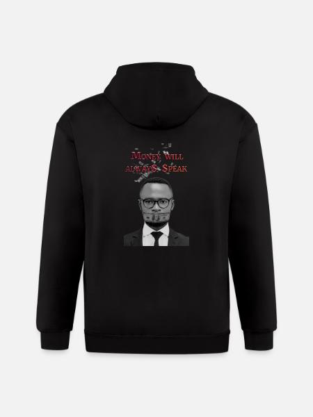 Money will always speak - Gildan Heavy Blend Adult Zip Hoodie - black