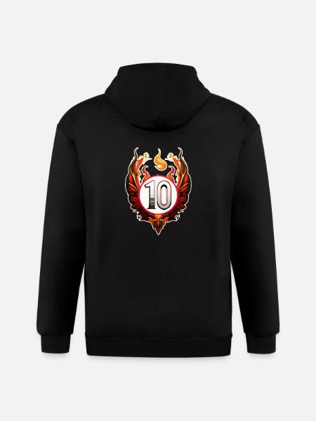 Ten Sports Number - Gildan Heavy Blend Adult Zip Hoodie - black