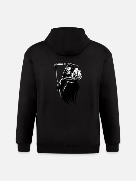 Black Death Grim - Gildan Heavy Blend Adult Zip Hoodie - black