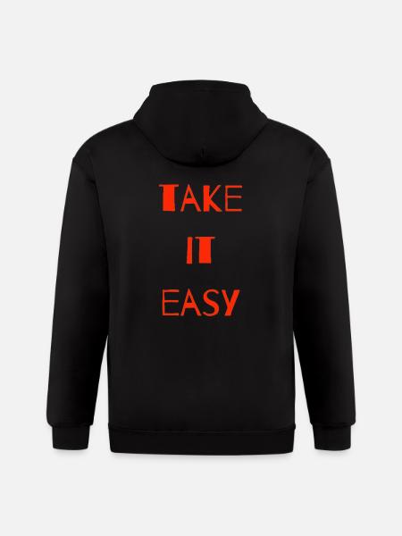 take it easy - Gildan Heavy Blend Adult Zip Hoodie - black