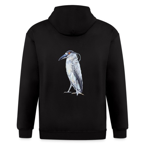 Black Crowned Night Heron - Men's Zip Hoodie