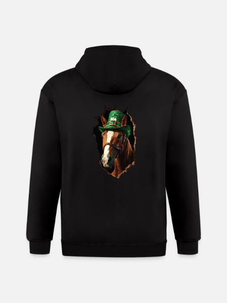 Horse - Gildan Heavy Blend Adult Zip Hoodie - black