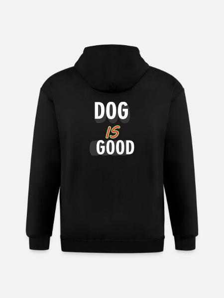 DOG IS GOOD - Gildan Heavy Blend Adult Zip Hoodie - black