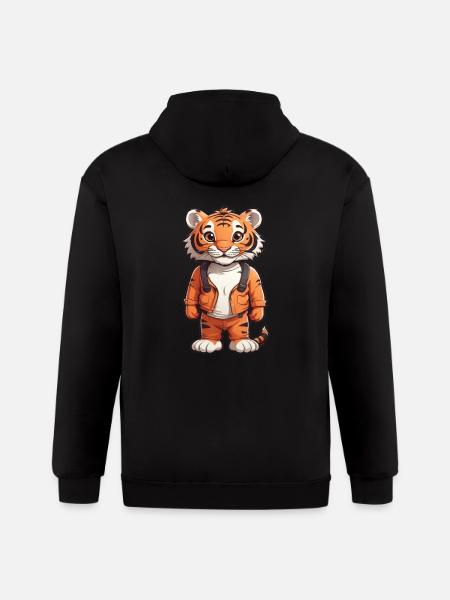 TIGER KING - Gildan Heavy Blend Adult Zip Hoodie - black