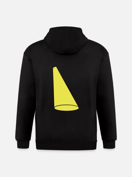 design spotlight light cone - Gildan Heavy Blend Adult Zip Hoodie - black