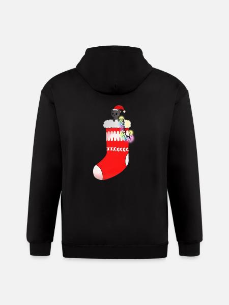 Christmas Socks - Gildan Heavy Blend Adult Zip Hoodie - black