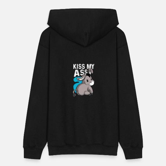 Kiss my Ass Funny Person Gift' Men's Zip Hoodie | Spreadshirt
