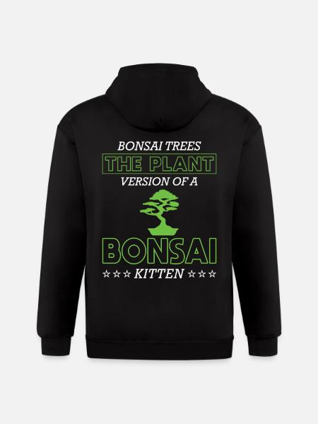 Bonsai Tree - Gildan Heavy Blend Adult Zip Hoodie - black