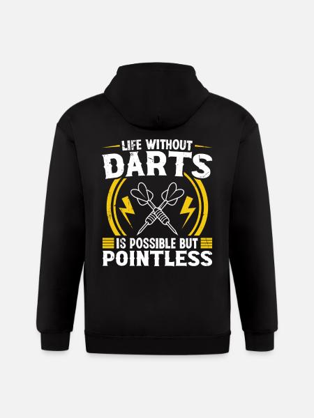 Darts Dart Player - Gildan Heavy Blend Adult Zip Hoodie - black