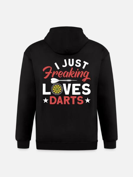 Darts Dart Player - Gildan Heavy Blend Adult Zip Hoodie - black