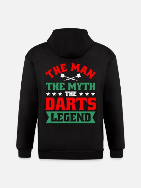 Darts Dart Player - Gildan Heavy Blend Adult Zip Hoodie - black