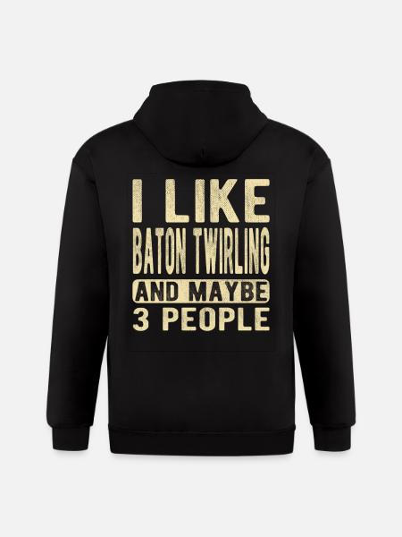Baton twirling Saying - Gildan Heavy Blend Adult Zip Hoodie - black