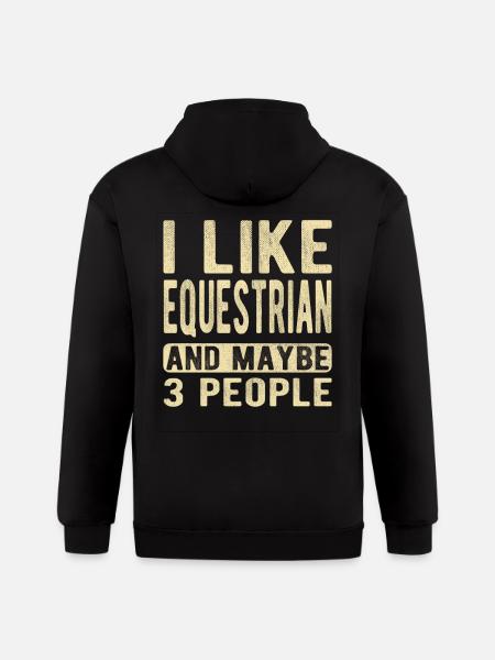 Equestrian Saying - Gildan Heavy Blend Adult Zip Hoodie - black
