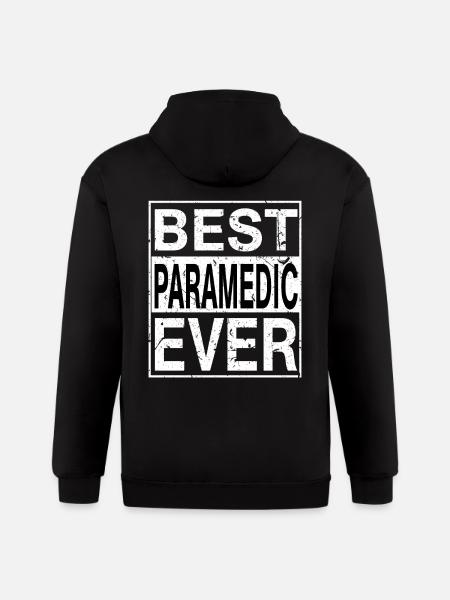 Best Paramedic Ever Paramedic Gift - Gildan Heavy Blend Adult Zip Hoodie - black
