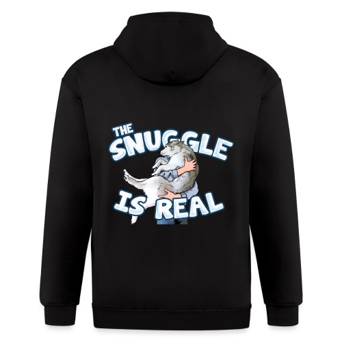 The Snuggle is Real - Siberian Husky - Men's Zip Hoodie