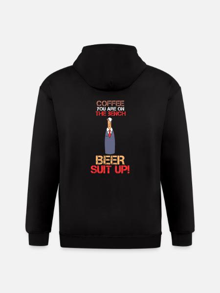 Beer Suit Up - Gildan Heavy Blend Adult Zip Hoodie - black