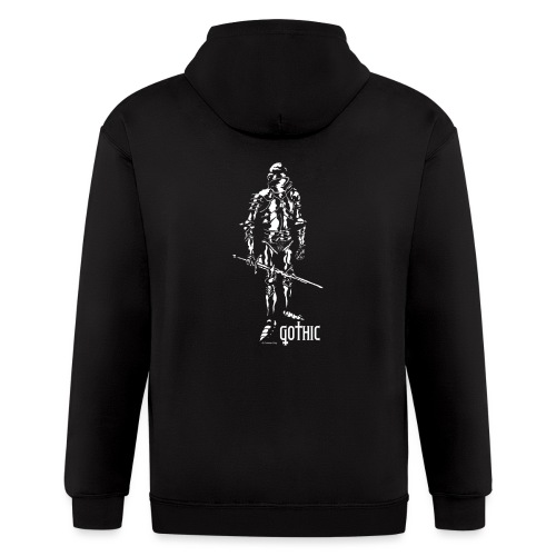 Gothic Knight Men's Standard Black T-shirt - Men's Zip Hoodie