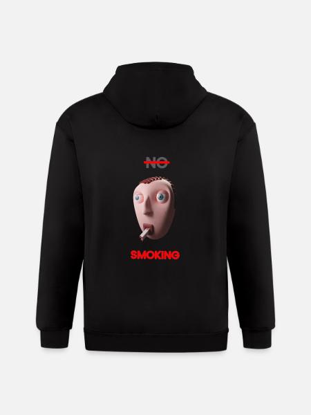 No smoking Art - Gildan Heavy Blend Adult Zip Hoodie - black