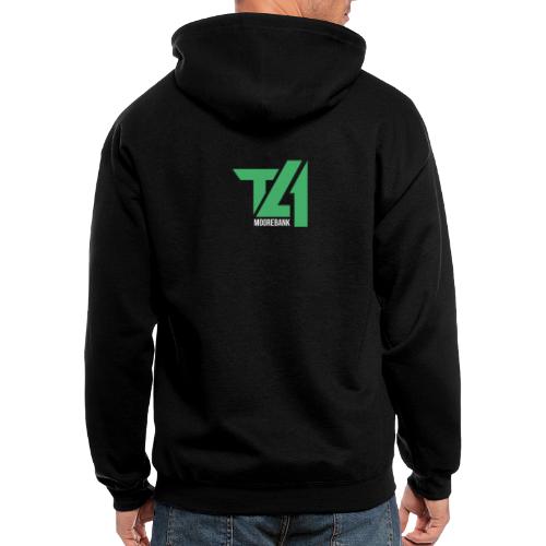 T41 Green Logo - Men's Zip Hoodie