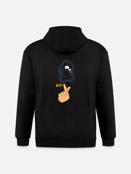 boo - Gildan Heavy Blend Adult Zip Hoodie - black