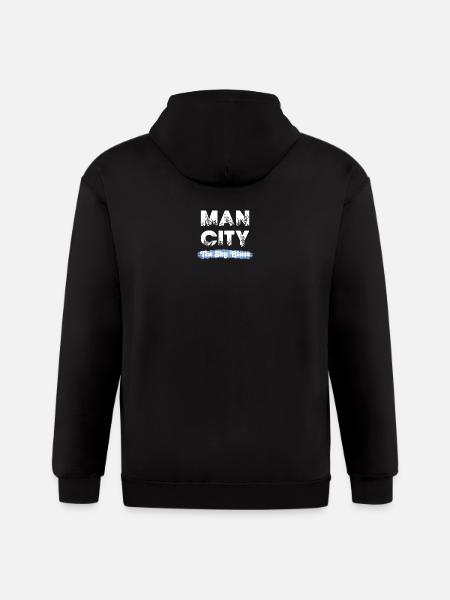 man_city - The Sky Blues - Gildan Heavy Blend Adult Zip Hoodie - black