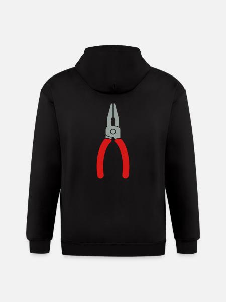 Pliers Tool Logo - Gildan Heavy Blend Adult Zip Hoodie - black