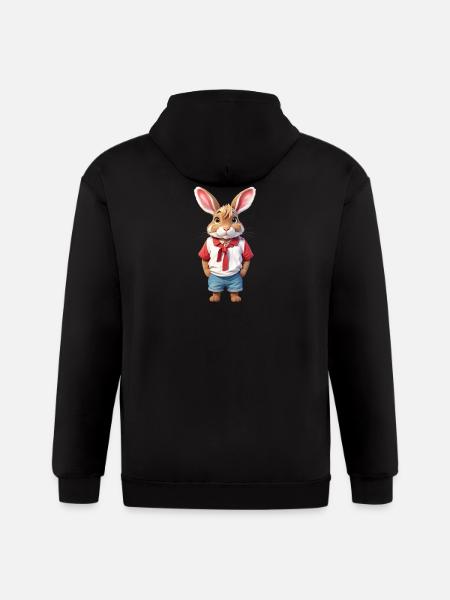 Default On the white mono - Gildan Heavy Blend Adult Zip Hoodie - black