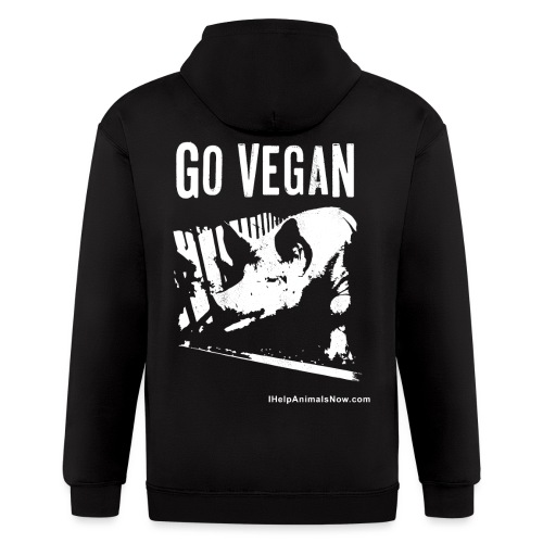 SPA Go Vegan - Veste zippée à capuche pour hommes