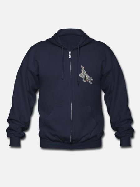 F22-Raptor - Gildan Heavy Blend Adult Zip Hoodie - navy